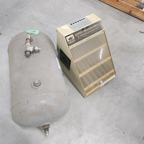 Drill bit storage, steel tank