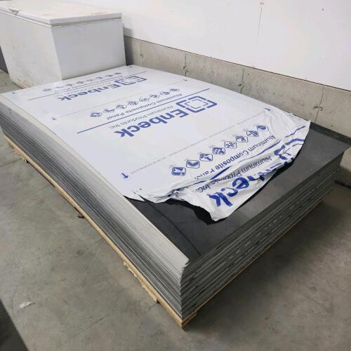 Approx 160 2mm x49"x88" Aluminum composite panels
