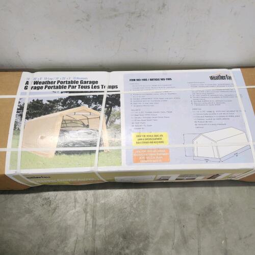 New all weather portable garage 10'x20'x8'
