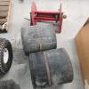 Broken hose reel, 2 18"W rolls of rubber