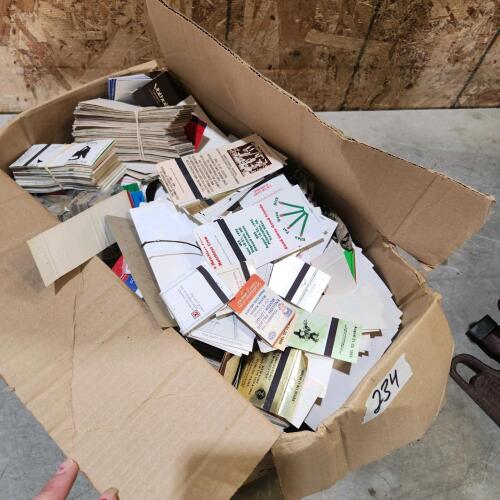 Collection of empty match books
