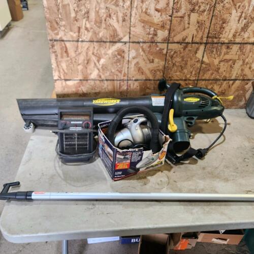 Blower/vac missing bag, vacuum, heater, etc.