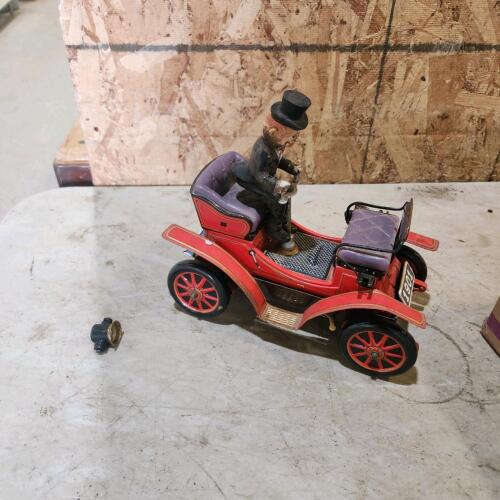 Vintage metal battery toy as is