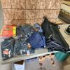 Unused large short sleeve shirts, games, etc.