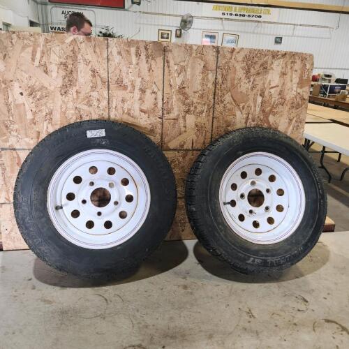 2 145R 12C Trailers wheels