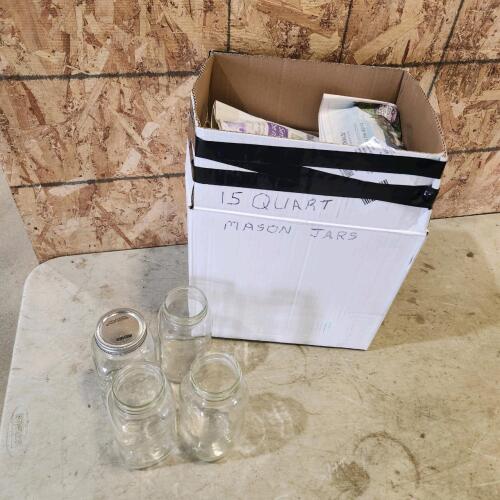 15 Mason snap lid jars