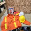 Hard hats, 2 xl rain suit, jacket, vest