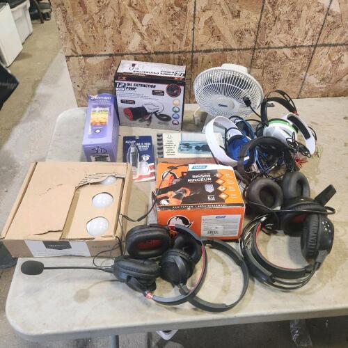 Headphones & various items