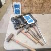 Partial tap & die set, various hammers