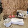 Crock pot, tool belt, safety goggles, etc.