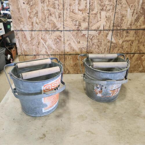 2 Galvanized buckets