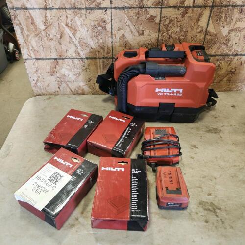 Vacuum grinder filters, Hilti Vacuum w battery & charger