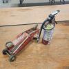 12" Charged fire extinguisher, floor jack