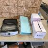 Griddle, dog pool, mini fridge, 4 untested batteries