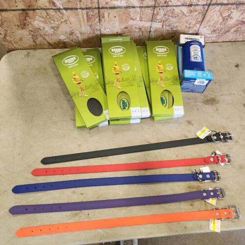 New sz 5 insoles, dog collars, mosquito repellent