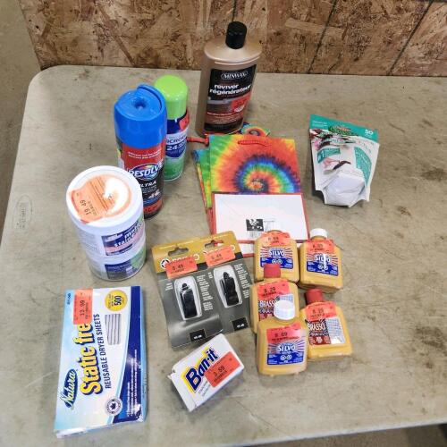 New various cleaners, etc.