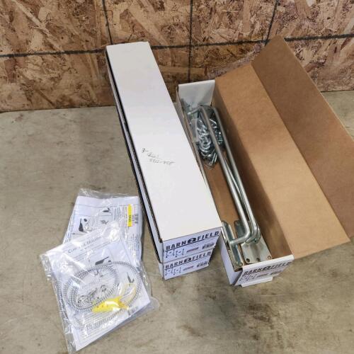 3 Rolling door snuggers, cow tail holders
