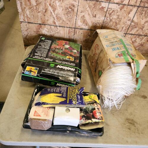 Soaker hose, bail twine, etc.