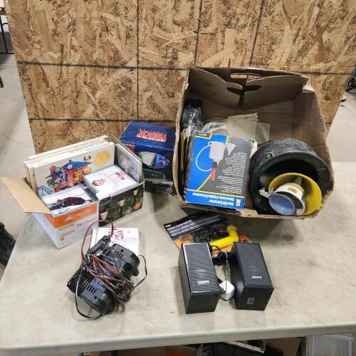 Fog lights, CDs, books, speakers