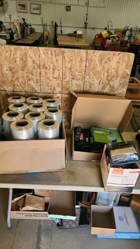 Plastic wrap, various electronics