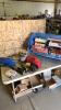 Various puzzles, badminton rackets etc