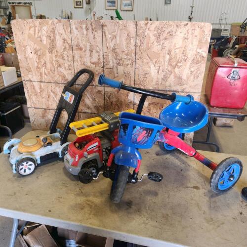 Kids trike and toys