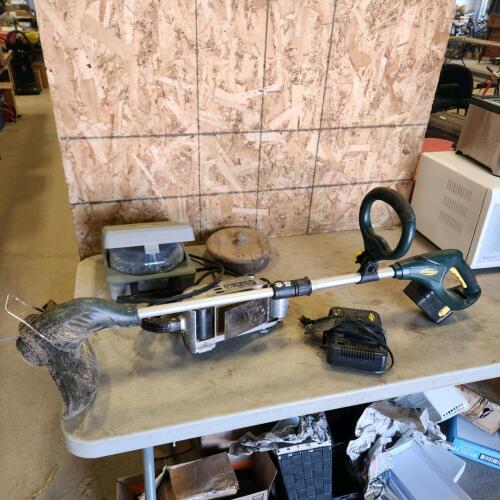 Belt sander, trimmer, etc.