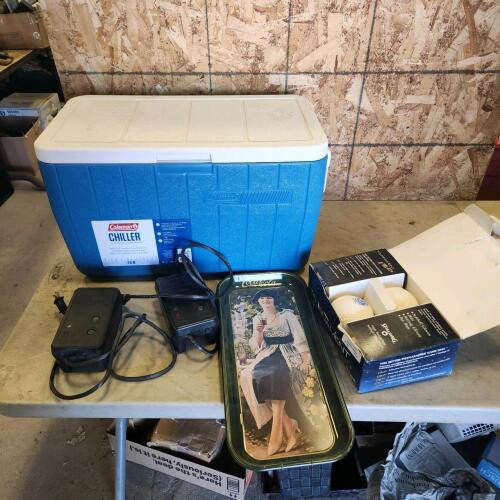 Coleman cooler, timers, etc.