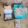 Slot board hooks, #10x3/4" self taping screws, door knob