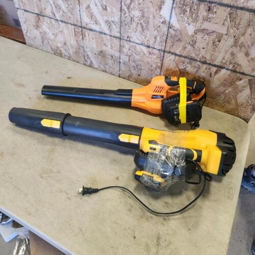 2 Battery powered leaf blowers