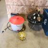 Heated poultry watering bucket, charcoal bbq