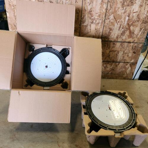 2 11" LED high bay lights missing covers