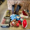 Cowboy boots, shotgun cleaning kit, etc.