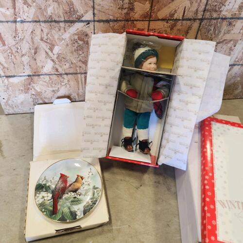 Collector plate and doll