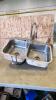 Stainless double sink w faucets