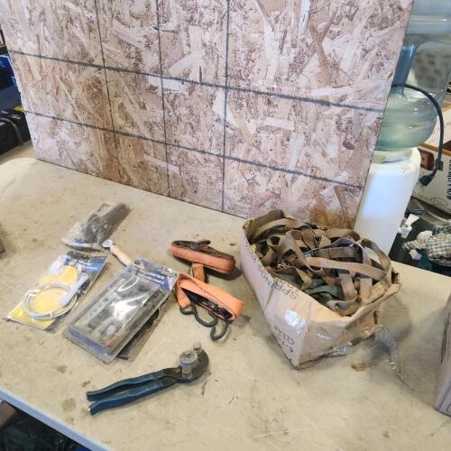 Tie down straps, brake line tools, etc.