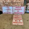 3 12"x18" Steel signs