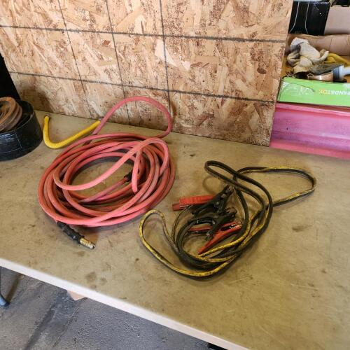 10' Booster cables, 3/8" rubber air hose