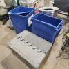 Various plastic bins