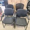 Cloth office hair & 3 waiting room chairs