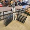 Metal display racks, 4' LED shop lights