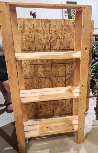 Woode shelf 32"W 12"D 64"H