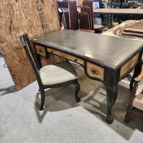 Desk w chair 60"L 30"W 31"H