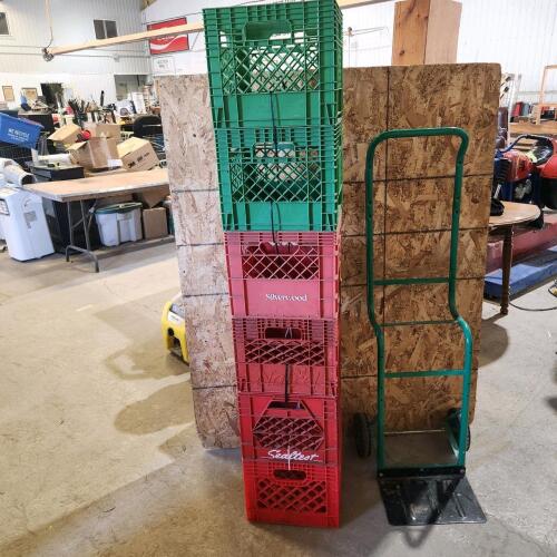 6 Milk Crates & cart
