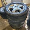 4 Chev alum wheels, 225/60R17, tires shot