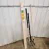 5' Hard wood stakes, gardening tools
