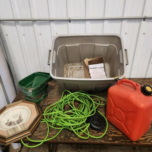 Cord, seeder, 3" fans, gas can, etc.