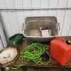Cord, seeder, 3" fans, gas can, etc.