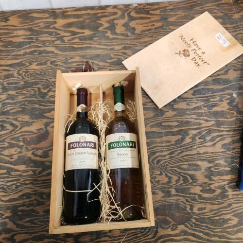 2 Folonari white wine sealed bottles