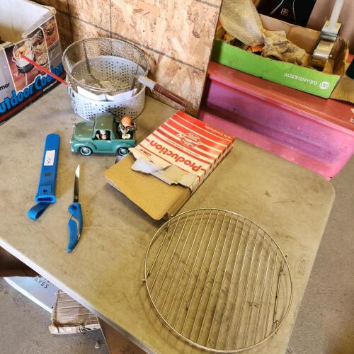 Deep fryer baskets, 9"x11"sandpaper sheets, etc.